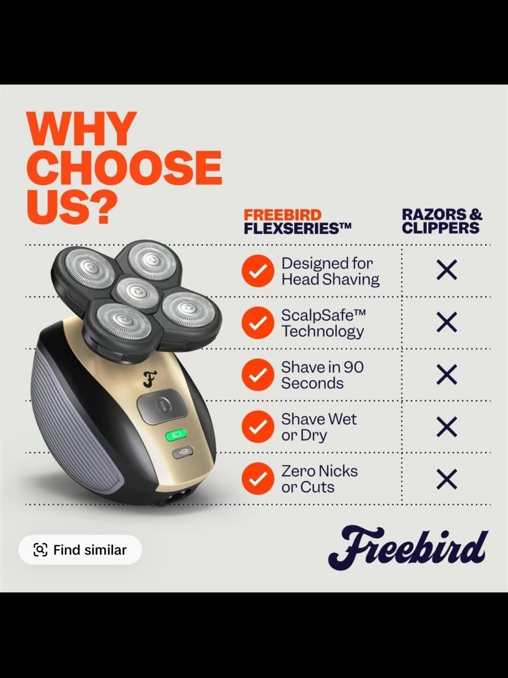 freebird  Shaver mechine in Gold and Black